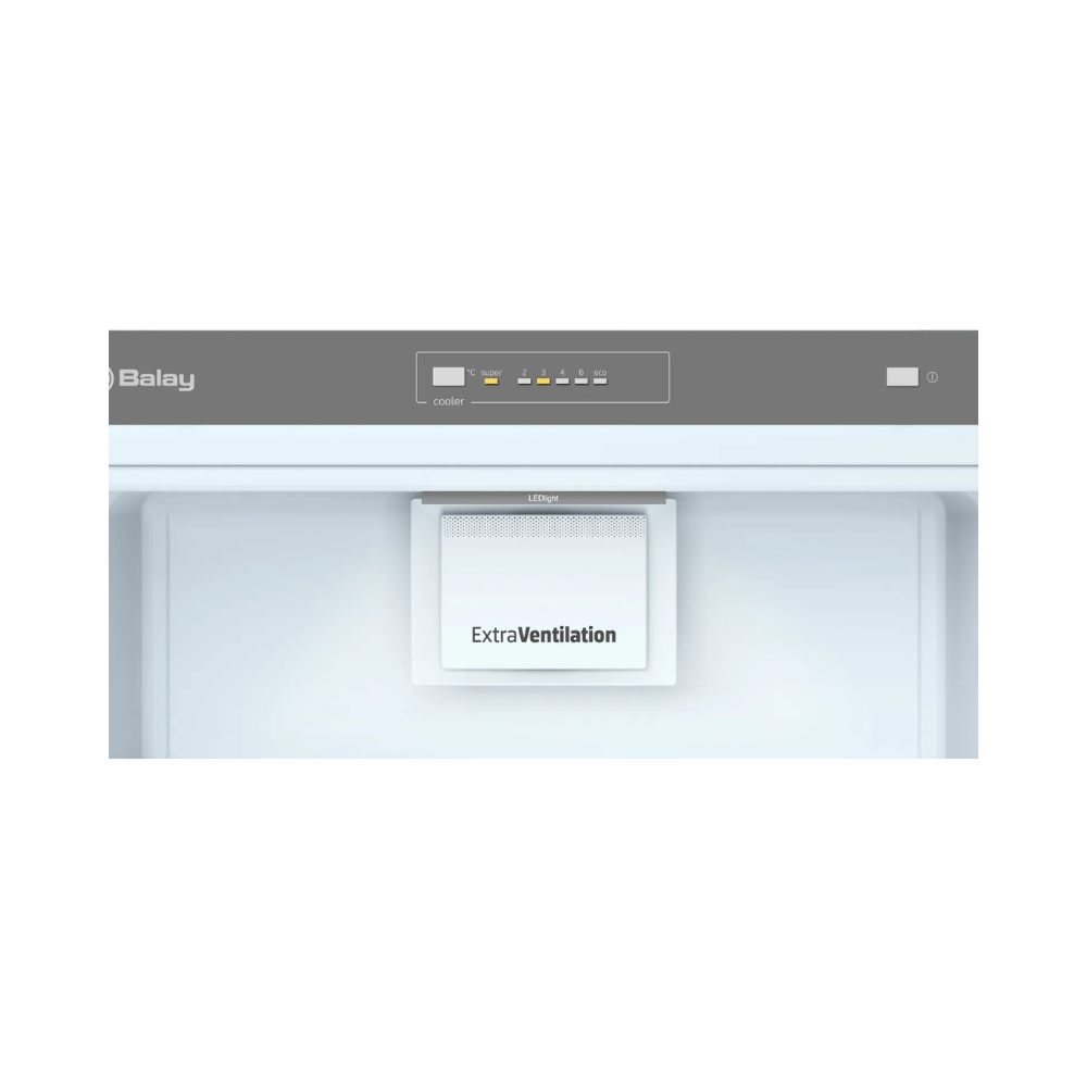 Frigorifico vertical de una puerta BALAY 3FCE563ME/32 186 x 60 cm 346L Acero Inoxidable