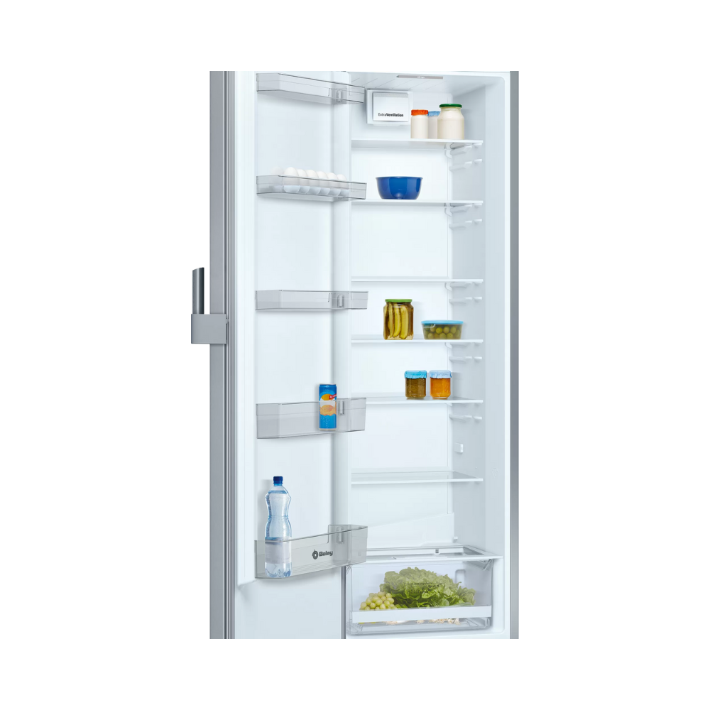 Frigorifico vertical de una puerta BALAY 3FCE563ME/32 186 x 60 cm 346L Acero Inoxidable