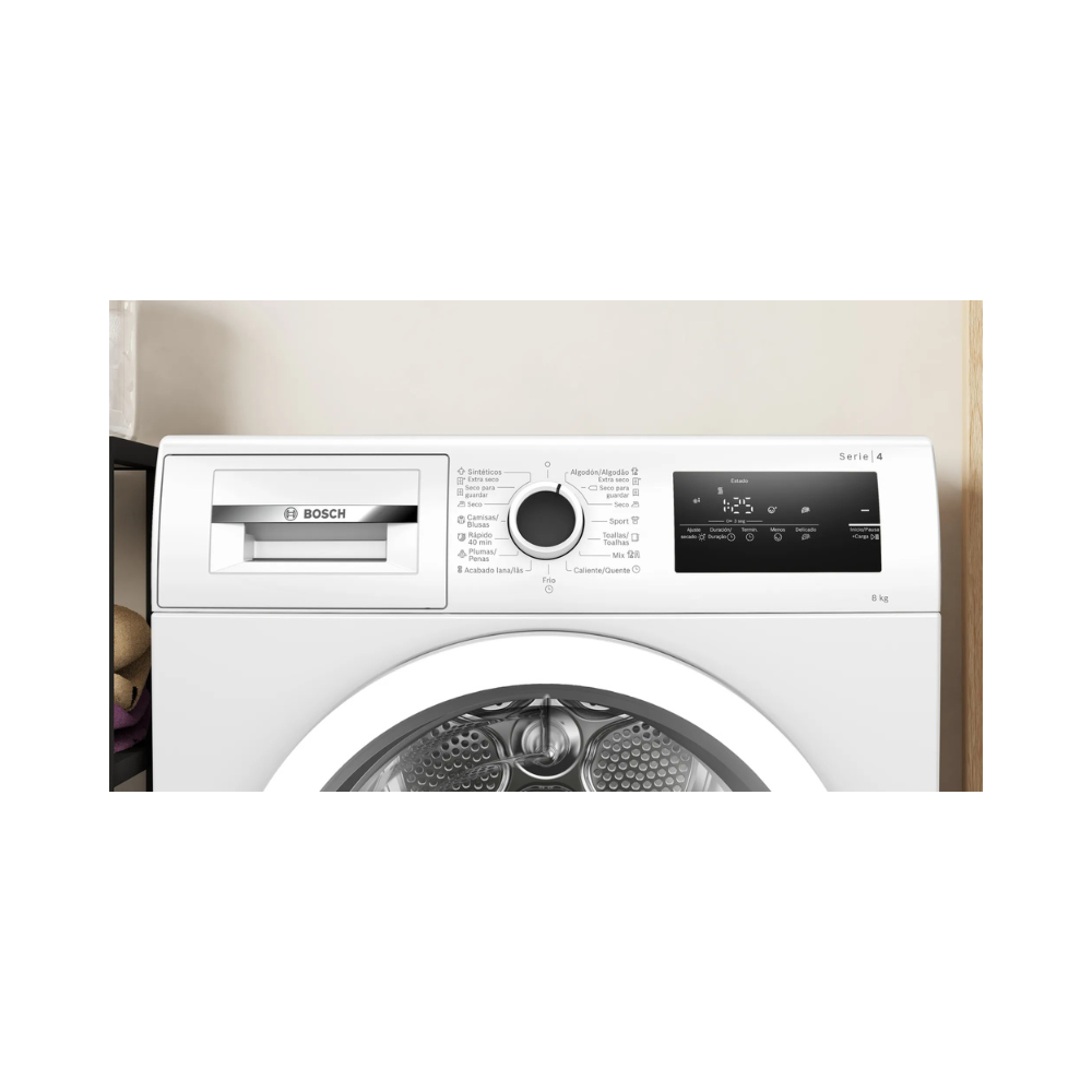 Secadora con bomba de calor BOSCH WTR85V92ES 8 kg Blanco