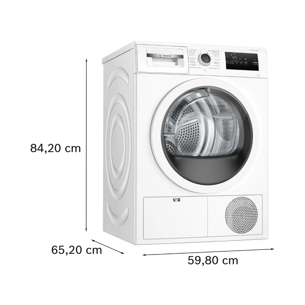 Secadora con bomba de calor BOSCH WTR85V92ES 8 kg Blanco