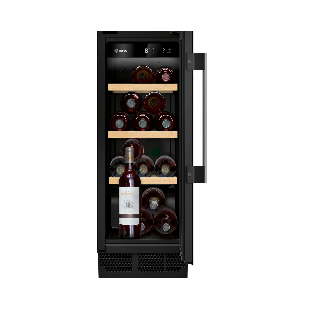 Vinoteca integrable entre muebles BALAY 3WUF073B 81,8 x 29,8 cm 21 botellas de 75cl. Negro
