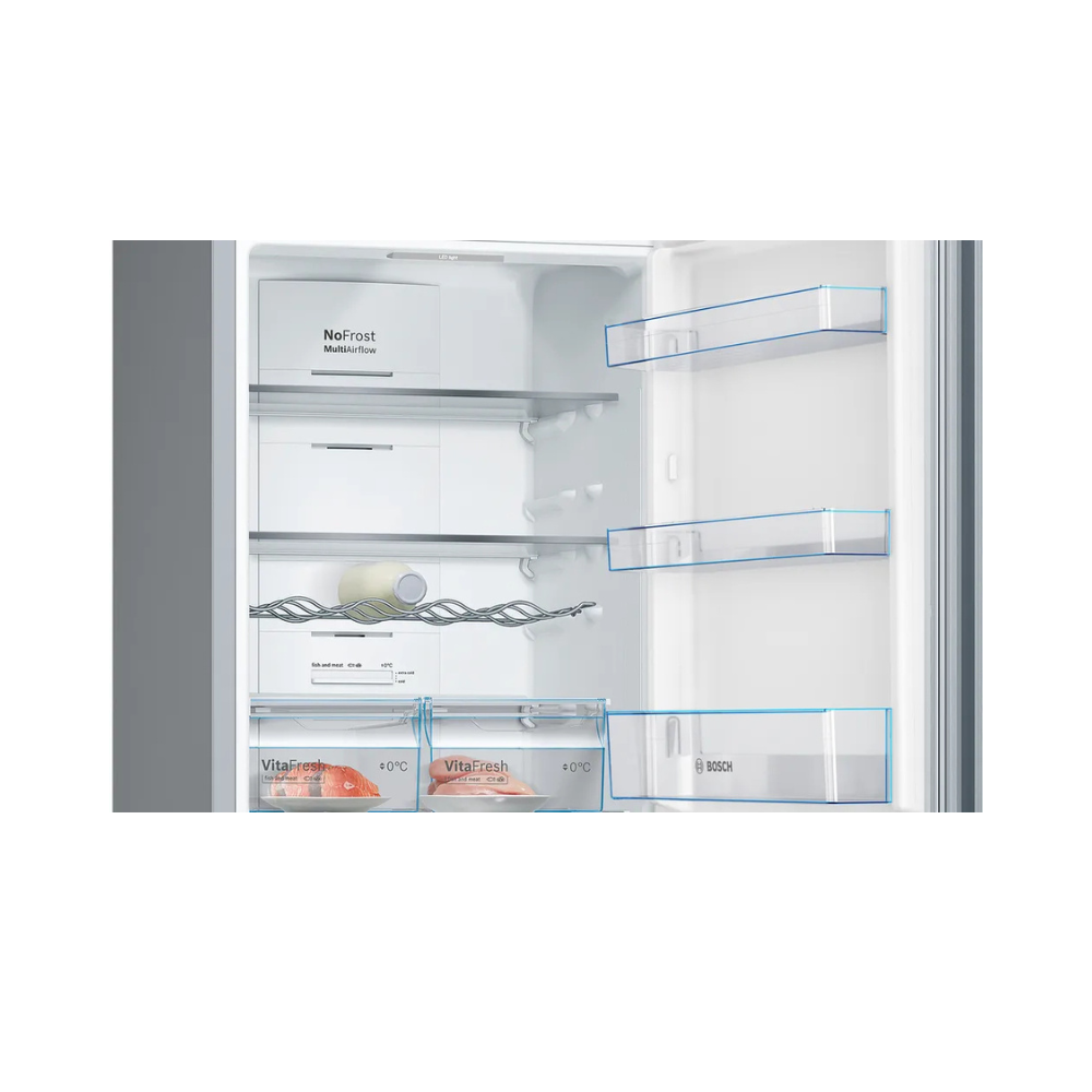 Combi No Frost Independiente BOSCH KGN36VIEA 186 x 60 cm 237L + 89L Acero Inoxidable