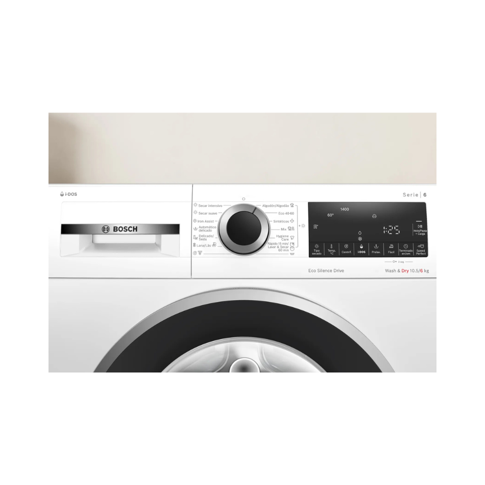 Lavadora frontal BOSCH WNG244A0ES 10,5Kg de lavado + 6Kg de secado kg 1400 rpm