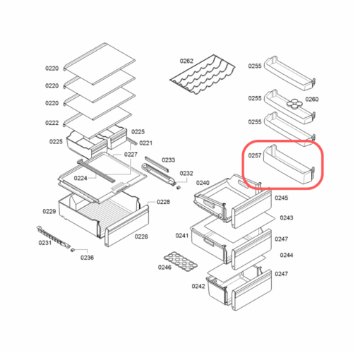 Estante puerta frigorífico Bosch KGN39VIEA