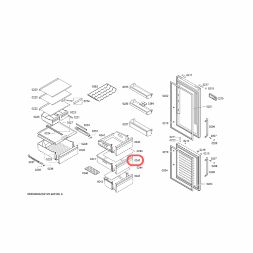 Frente embellecedor congelador frigorífico Bosch