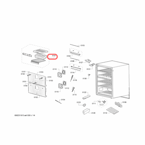 Estante metal con circuito de control integrado vinoteca Bosch
