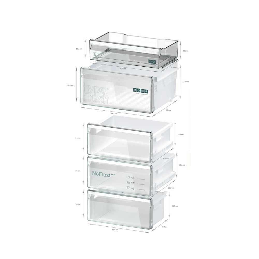 260206202 Combi No Frost Independiente SIEMENS KG392ICF 203 x 60 cm 260l + 103l Acero Inoxidable