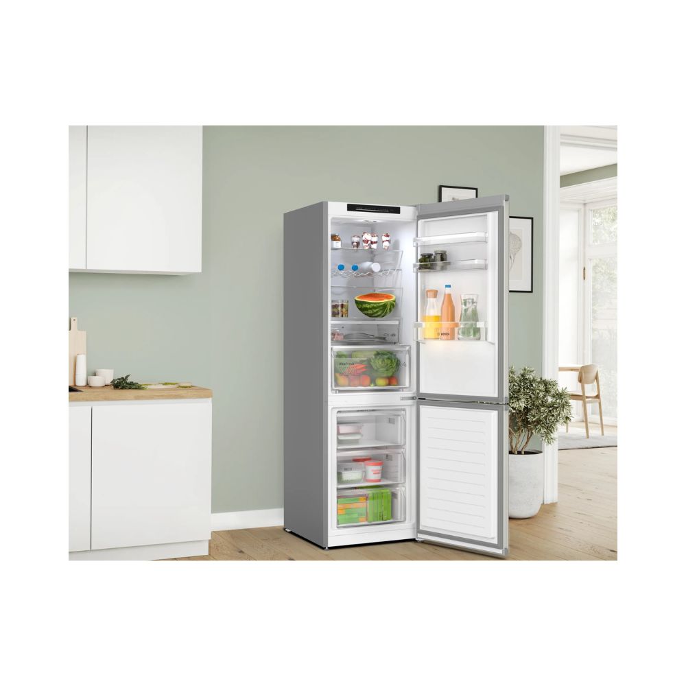 260206204 Combi No Frost Independiente BOSCH KGN362ICF 186 x 60 cm 218L + 103L Acero Inoxidable