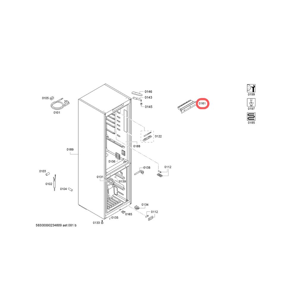 260213170 Módulo de control programado combi no frost Bosch KGN39VIEA/84
