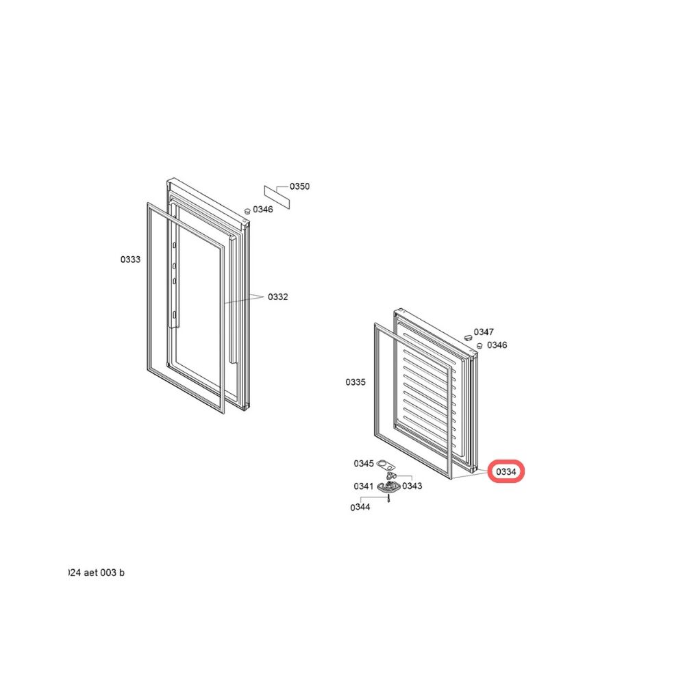 260213245 Puerta congelador combi no frost Bosch KGN39VIEA