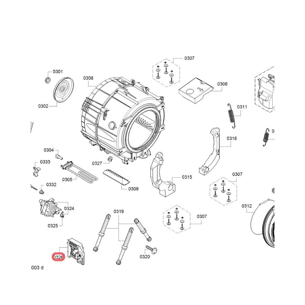 260213255 Módulo inverter motor lavadora Siemens WM16W690EE/20