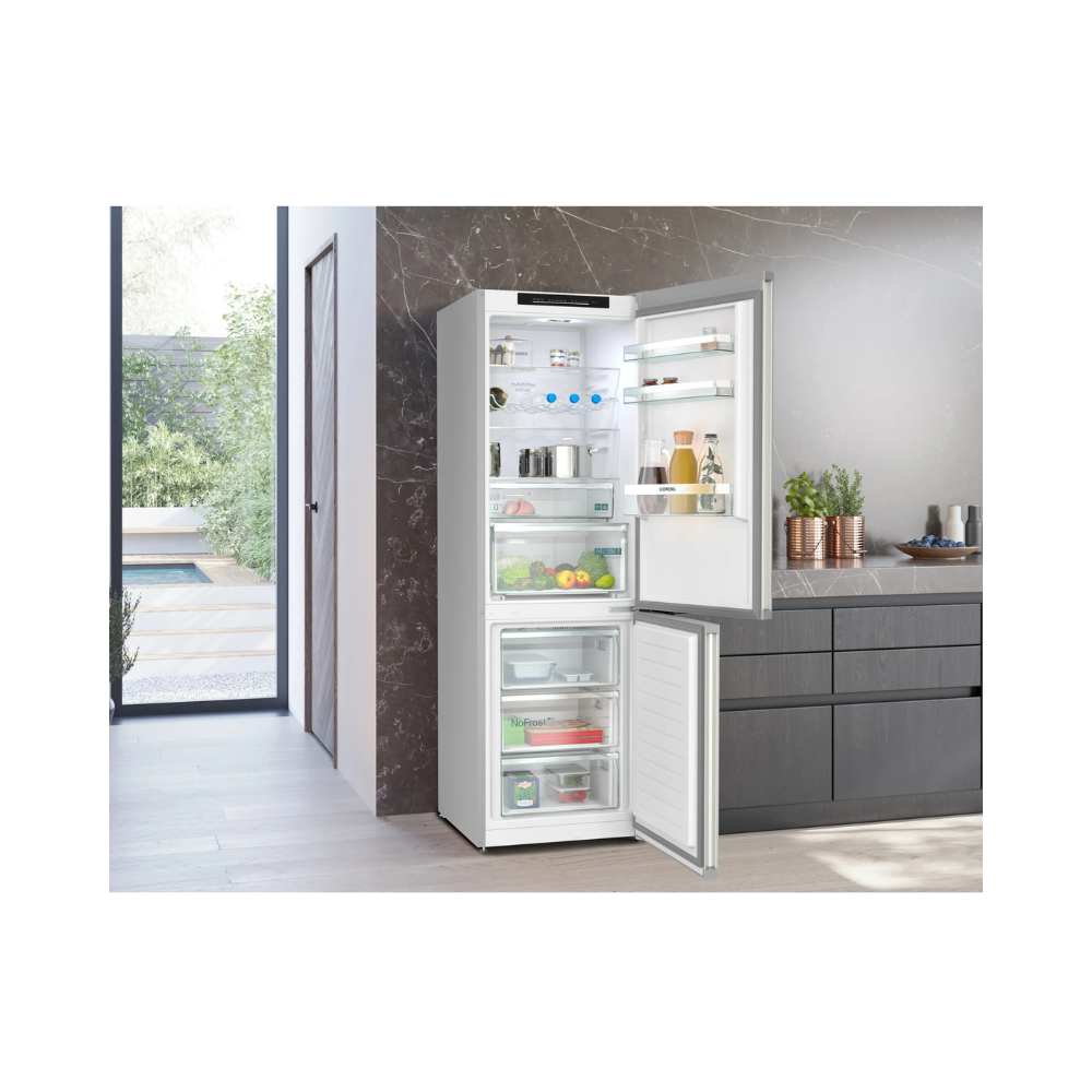 260206189 Combi No Frost Independiente SIEMENS KG36N2ICF 186 x 60 cm 218L + 103L Acero Inoxidable